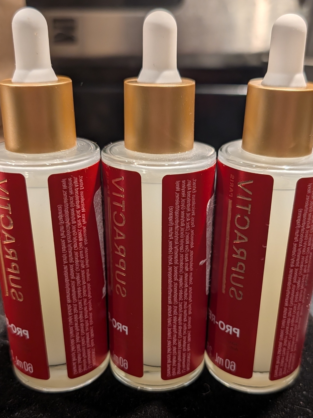 Supractiv Paris Pro-Retinol Anti-Wrinkle Face Serum, 3 Bottles, New